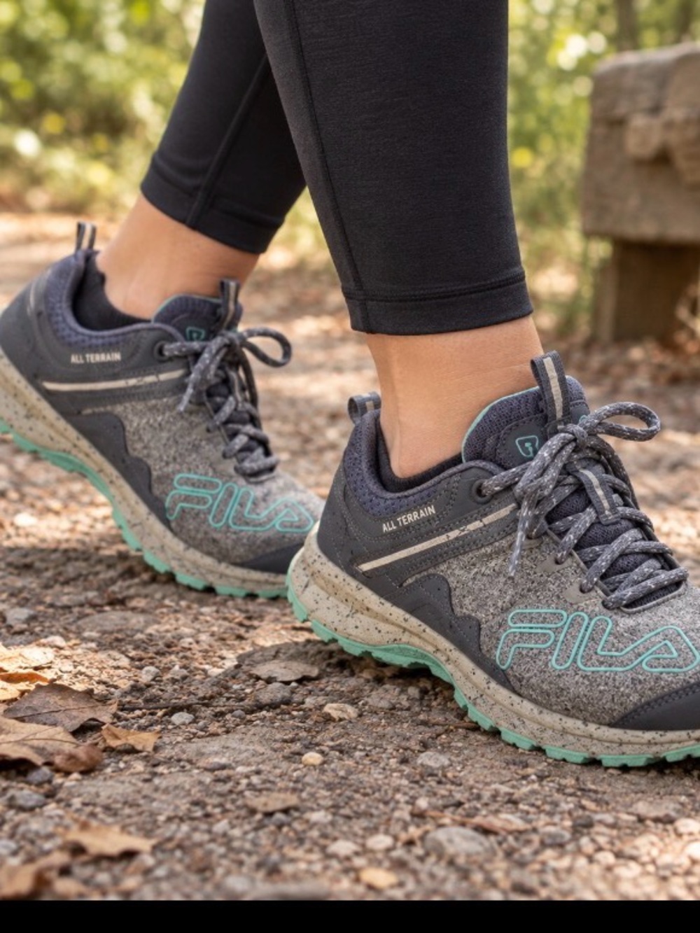Fila Gray and Teal Women hike Athletic Shoes